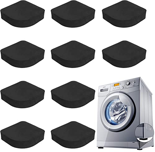 10Pcs Anti-Vibrations Pads Waschmaschine Stoßdämpfende Pads 8cm*8cm Waschmaschine Unterlage Geräuschdämpfenden Matte Universal Vibrationsdämpfer Antirutschmatte für Waschmaschinen Kühlschrank Laufband