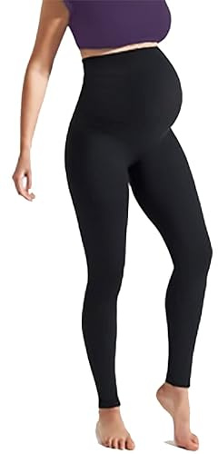MCA Leggings Premaman Lunghi (S, Nero)
