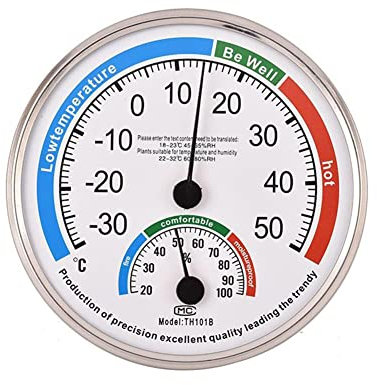 Medidor de humedad de temperatura para interiores y exteriores higrómetro termómetro analógico monitor para invernadero de habitación 2 unids