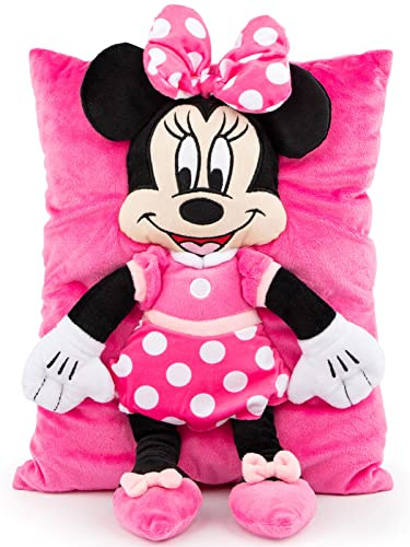 Cuscino Coccola Peluche Minnie Mouse Disney - Cuscino Morbido 3D Super Soft per Letto