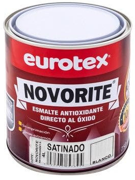 EUROTEX ESMALTE BLANCO NOVORITE LISO SATINADO 4L. DIRECTO SOBRE EL OXIDO …