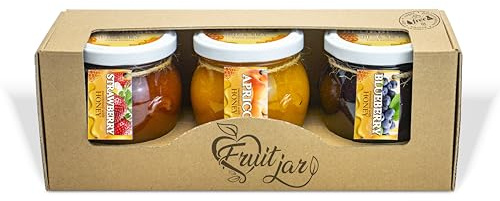 Natreen Marmelade aus regionalen Früchten mit natürlichem Honig im Set mit 3 Fruchtgläsern ❘ Geschenkbox mit Erdbeere, Aprikose, Blaubeere ❘ Ohne Zucker Konfitüre ❘ Glutenfreie Fruchtmarmelade