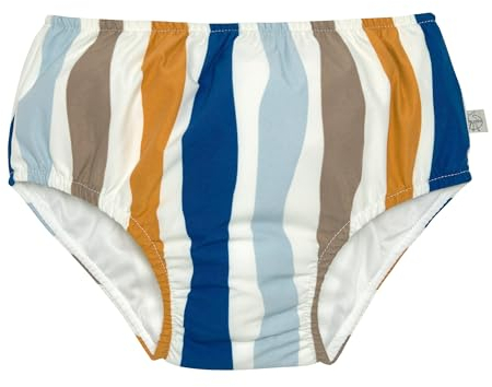 LÄSSIG Baby-und Kleinkind-Schwimmwindel Badewindel Badehose mit Windel mit UV-Schutz Waves blue/nature 13-18 Monate