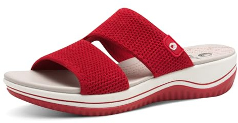 Jana Coshy Original – Die Hallux-freundliche Pantolette 8-27270-43 rot H-Weite