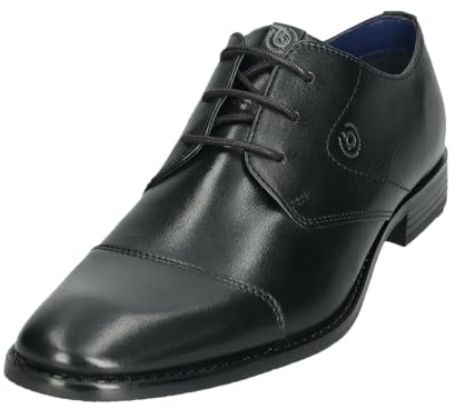 bugatti Zapatos de negocios para hombre, con cordones, Negro 1000, 44 EU