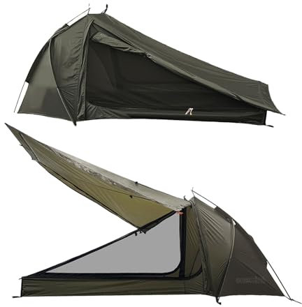 Onewind Ultralight One Person Tent, Single Person Fishing Tent with Rainfly Poles Easy Setup for 3 Season Camping Hiking Backpacking