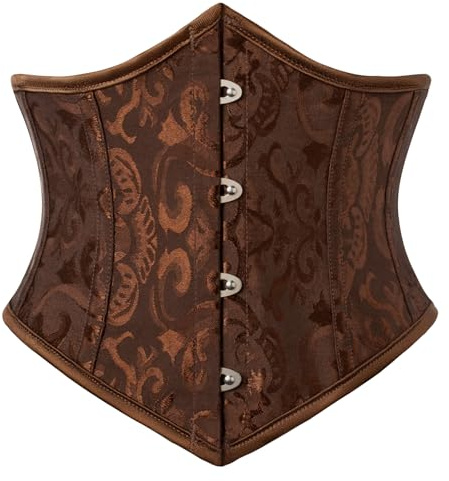 SCARLET DARKNESS Women Steampunk Corset Belt Vintage Lace Up Wide Waistband