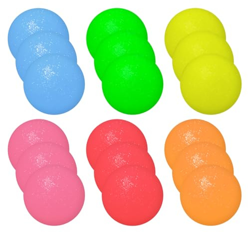 EHDWXVZM 18 Pièces De Tennis De Table, Tennis Extérieur Coloré, Givré, Bon Marché (6 Couleurs)