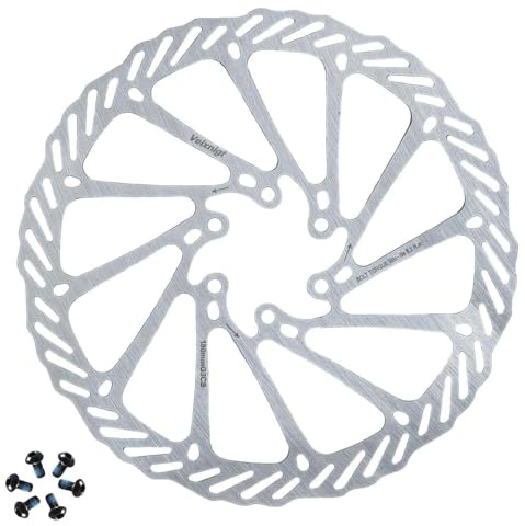 Velxnigt Rotor de freno de bicicleta de 203 mm, con 6 pernos de montaje. Fácil instalación. Apto para bicicletas de carretera, de montaña, MTB BMX(G3 Plateado)