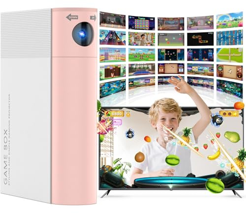 GREENTREEN Consola de Videojuegos TV para Niños: con Sensor de Movimiento AR - Sistema Plug and Play para Deporte en Casa - Juegos Educativos Interactivos - Regalo para Niños y Niñas 6+ Años (Rosa)