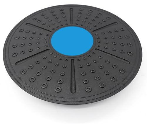 Bonalake Wobble Board, 360 graders roterande balansbrädor för både kärn- och stabilitetsträning, 360 graders rotationsbalansbrädor för vuxna, hem, fitness (blå) balanserande svobbelbalans