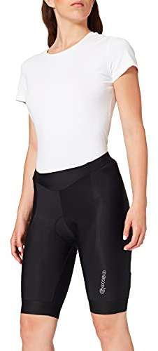 Gonso Fortuna, Kurze Damen Fahrradhose, Radtight mit Relax Gel Comfort Sitzpolster, Hohe Bewegungselastizität und Komfortbund, Enganliegende Passform, Schwarz, Gr. 40