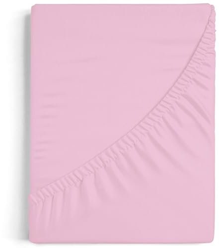 Burrito Blanco Spannbettlaken A8 | Bettlaken aus 100% Baumwolle | Spannbettlaken 120 x 190/200 cm | Rosa