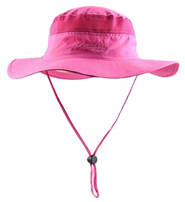 WANYING Femmes Hommes Outdoor Chapeau de Pêcheur Chapeau de Seau Chapeaux de Brousse Respirable Séchage Rapide Sombrero Prévention Soleil - Rose-Pink