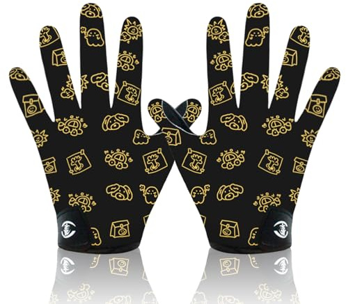 AMYESE Boys Girls Football Gloves, Youth Football Receiving Gloves with Tacky Silicone Palm for Excellent Grip,Snug Fit,Lovely Cartoon Pattern Football Receiver Gloves for Kids Flag Football Practice