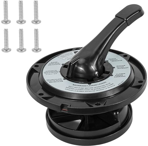 Vari-Flo Valve Key Cover Handle Assembly SPX0714BA Replacement Hayward Vari-Flo XL Valve Hayward Sand Filter Systems SP0714T SP0714A and S210S S220T2 Pro Series -with 6 Screws