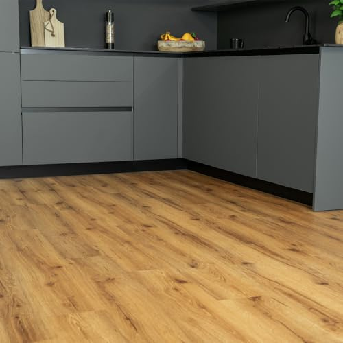HOME DELUXE Pavimento in vinile a clic con calpestio ROMIA Rovere - 5 m² | clic vinile con isolamento acustico, pavimento in vinile con isolamento acustico, clic pavimento in vinile con isolamento
