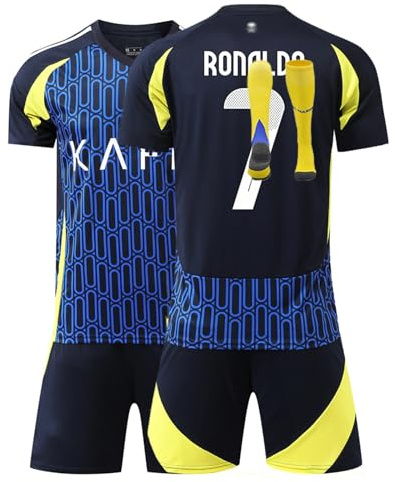 Football Jersey For boys girls 2024 Men Jersey Youth Trainshirts Jersey Football Suit Soccer Jersey Shorts Set Fans Gift (D1, 3-4 Y)