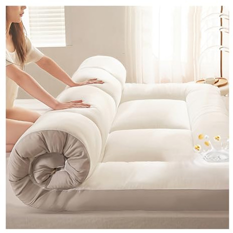 Mswborml Grueso Colchón Futón Japonés Acolchado, Plegable Colchón de Piso, Grandes Futón Japonés Enrollable Colchoneta Dormir Suelo Tatami, Futon Plegable-Tatami Japones,C,90x190cm/35x75in