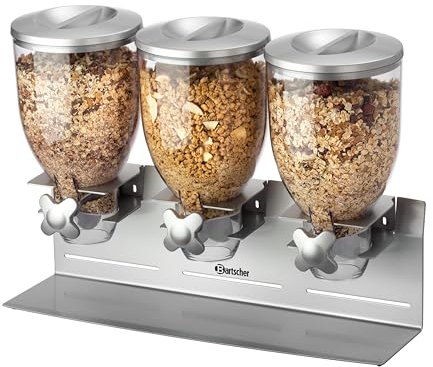 Distributore di cereali Bartscher 500379, 3 campane, 540 mm x 170mm x 395mm