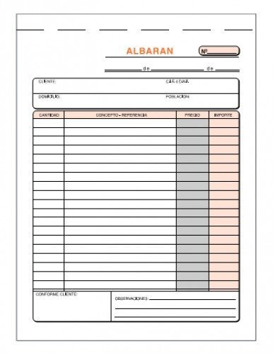 Talonarios Albaranes 4º Vertical Sin Copia 54n Praxton