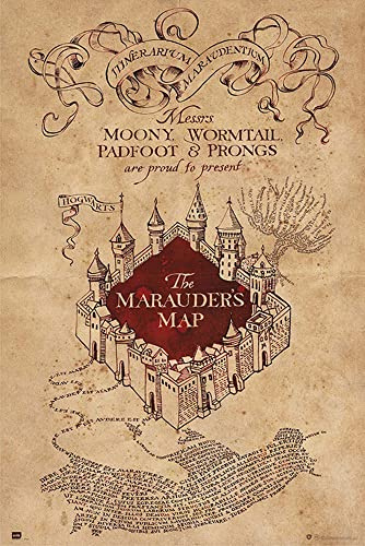 Harry Potter - Hogwarts - Marauders Map - Poster cinematografico cinematografico, 61 x 91,5 cm