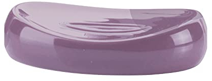 Gedy Adelaide saponetta Lilla, Misure e Peso: 2,7X12,4X9 CM & 0,195 kg, Porta Sapone Solido in Ceramica, Finitura, Design R&S, 2 Anni di Garanzia, Unica