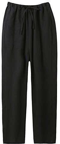 Rubruan Pantalon d'entraînement pour arts martiaux - Arts martiaux chinois Kung Fu Bohème Hippie Knickerbocker Yoga Ballon Aladdin Pantalon d'entraînement ample pour hommes et femmes - Coton et lin,