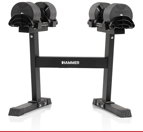 HAMMER Hantel-Set Smartlock mit Hantelständer und intelligentem Smartlock-System (64 kg)