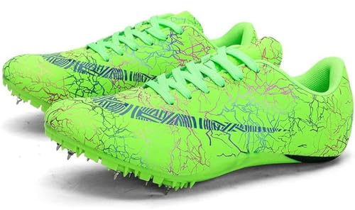 khUkHU Zapatillas De Clavos Atletismo con 8 Clavos Unisex Spikes Atletismo para Pista Hombres Y Mujeres Transpirable y Ligero Antideslizantes Atletismo para Velocidad Sprint,001,37EU