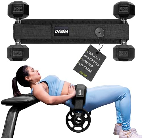 DAGM Cintura di spinta per i fianchi, per allenare i glutei con imbottitura extra antiscivolo che protegge i fianchi, ideale per palestra e allenamenti a casa, da utilizzare con kettlebell, manubri e