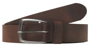 JACK & JONES Cinturón de piel para hombre Jacmichael Noos, Brown Stone, Numeric_105, Color marrón., numeric_105