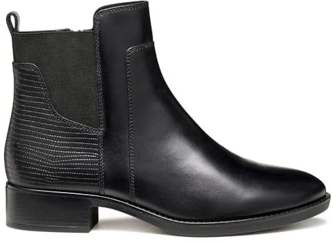 Geox Femme D Felicity Bottines à la Cheville, Noir, 37 EU