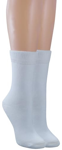 Yomandamor Women's 3 Pairs Thick Warm Winter Socks Non-binding Crew Dress Socks with Seamless Toe