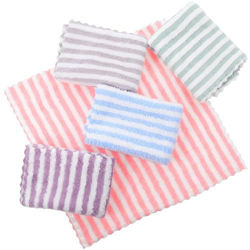 Tofficu Lot de 5 Serviettes pour Petits Animaux en Polaire Douce, Couvertures Absorbantes pour Hamsters et Cobayes, Tapis de Cage Confortable Multicolore Adaptées la Literie