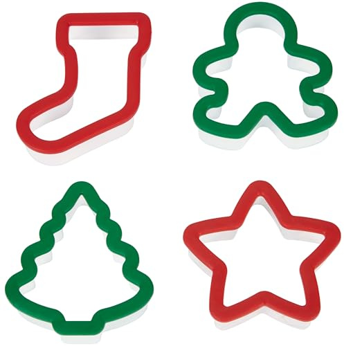 Wilton Holiday Grippy Cookie Cutters, Set of 4