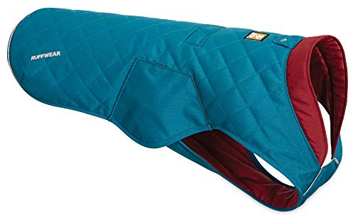 RUFFWEAR Stumptown Jacket, Warmer und Abriebfester Hundemantel für Klare Kalte Tage, Metolius Blue, Medium