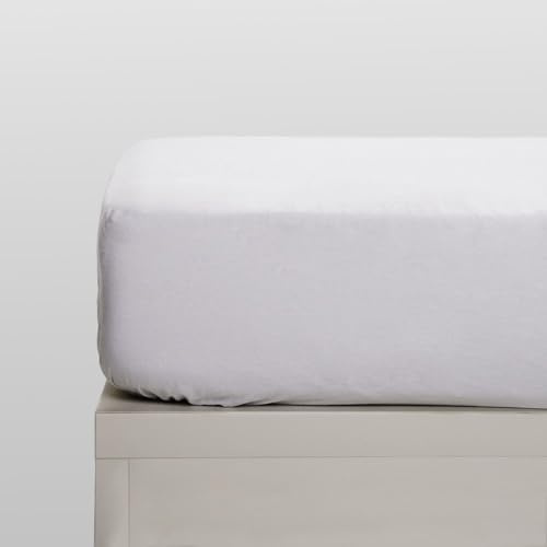 10XDIEZ Sábana Bajera Franela (Blanco - Cama 150cm)