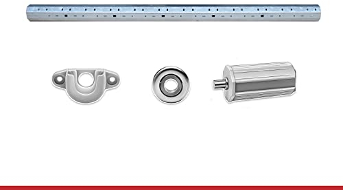 albe Rolladenwelle SW40 Stahlwellenset für Kästen bis 120 cm inkl. Lager und Kapsel