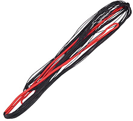 wueiooskj Bogensehne Bogensehne Assist Abriebfeste Fast Flight Supplies, Schwarz Rot, 70 Zoll