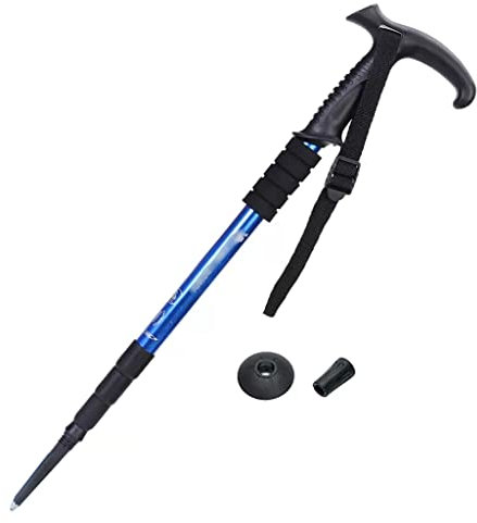 Bastones Senderismo Ligeros Aleación Aluminio: Sistema Antichoque Y De Bloqueo Rápido, Telescópicos, Ultraligeros For Senderismo, Camping, Montañismo, Mochilero, Senderismo, Senderismo ( Color : azul