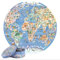 Puzzle für Erwachsene, 1000 Teile, Weltkarte, rund, Puzzle, Weltkarte, 1000 Teile, Puzzle für Erwachsene und Kinder, Geographie-Geschenke von bopster