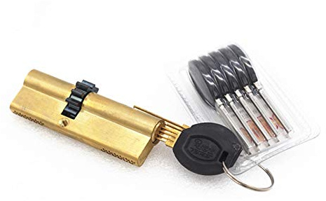 Bombin Cerradura Seguridad Cilindro de la puerta del engranaje del cilindro 63 68 73 80 93 95mm Lock Core Safety Brass Doble Spring Super Sour con AB Keys Cilindro Cerradura Seguridad(73(30 43))