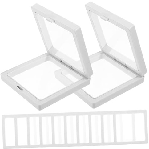 TEMPNAP Caja para Collar y Joyería, Marco de Exhibición Flotante Pe y Abs, 12 Juegos, Protección para Mesa y Escritorio