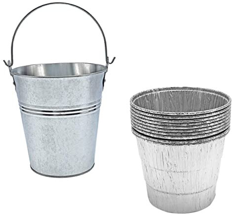 UPKOCH 10piezas Cubo De Aceite para Barbacoa Recoge Grasa Fácil De Instalar Ligero Portátil para Fiestas Barbacoas Camping