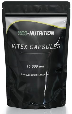 Neo Nutrition Vitex Agnus Castus Fruit Supplement - High Potency - | 60 Capsules | 6000mg | UK Made | GMO-Free |Pure