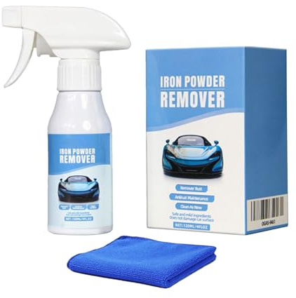 Iron Remover,Polish Cleaning Inhibitor,120ml Car Iron Powder Rust Remover | for Hardware Bolt Vehicle Truck Motorcycle RV Boat Bike Wheel Tool Chain Grill Garage Mechanics