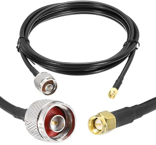 QUARKZMAN 1 styck RG58 koaxialkabel 16 m/1,8 m SMA Male To N Male koaxialkabel 50 ohm låg förlust förlängning WLAN router GPS-mottagare Ham/RF radio för antennanvändning