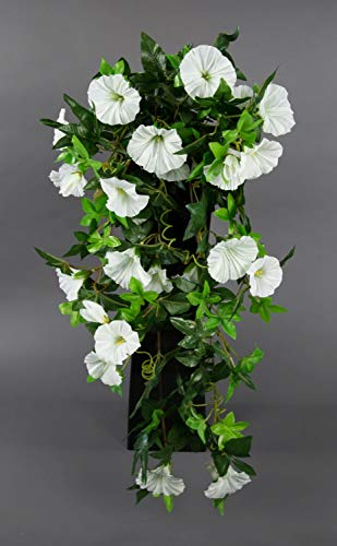 Petunienranke 65cm weiß ZF Kunstpflanzen künstliche Petunie Pflanzen Blumen Kunstblumen Petunienhänger