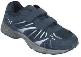 Chums Men's Wide Fit Touch Fasten Double Strap Trainers Navy
